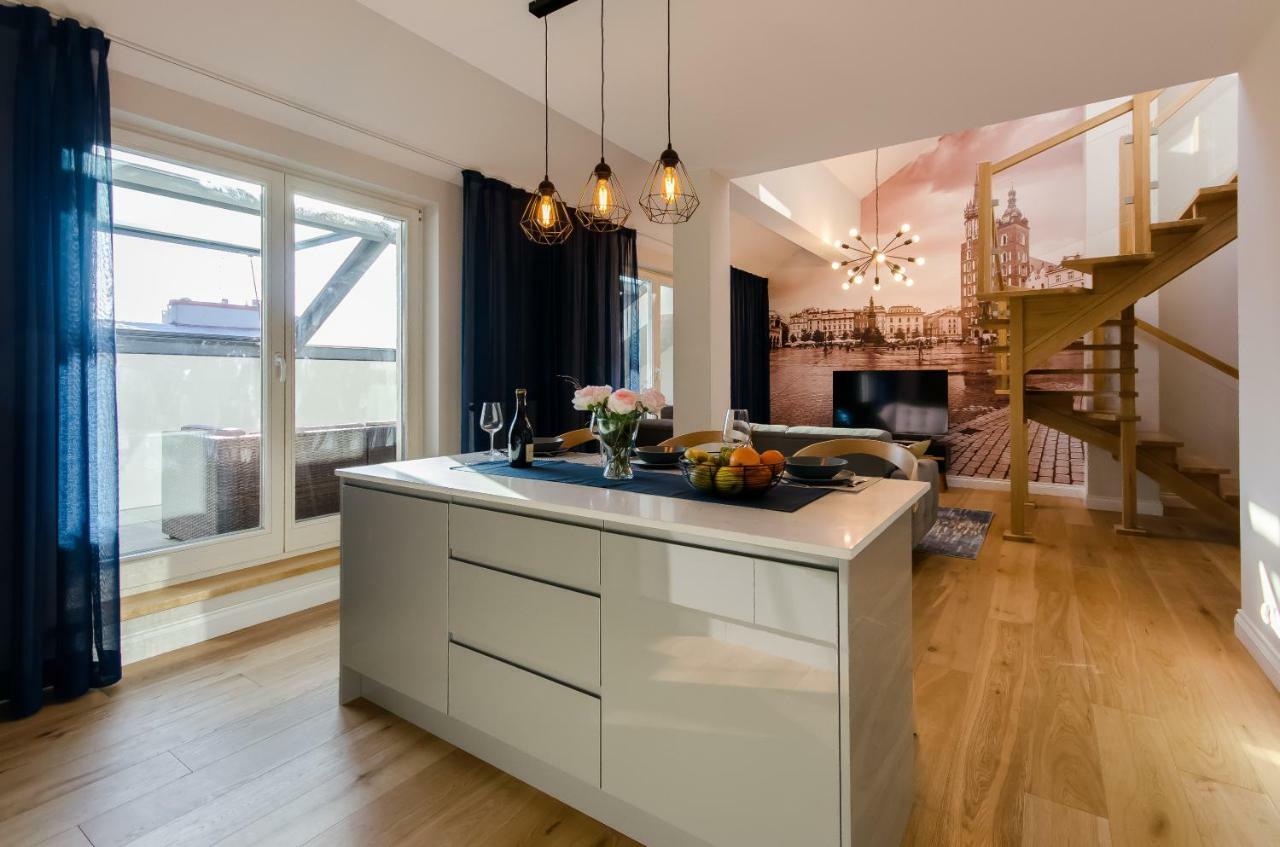 Ferienwohnung Kazimierz Penthouse with private terrace Krakau Exterior foto
