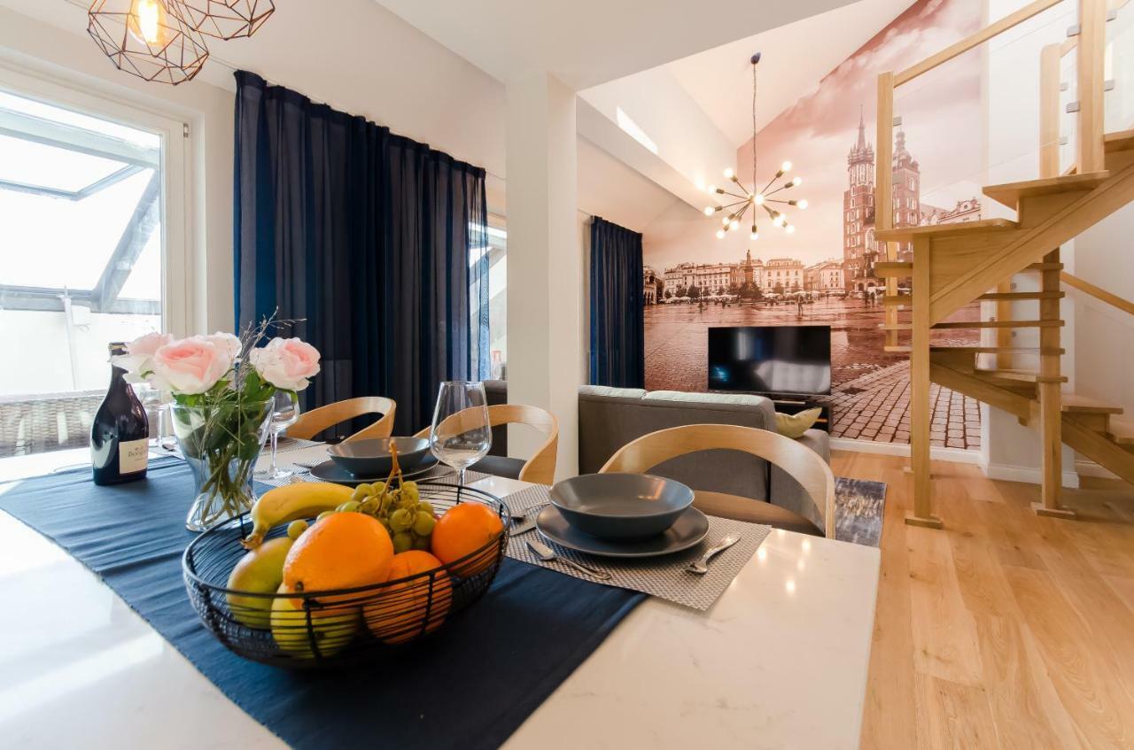 Ferienwohnung Kazimierz Penthouse with private terrace Krakau Exterior foto