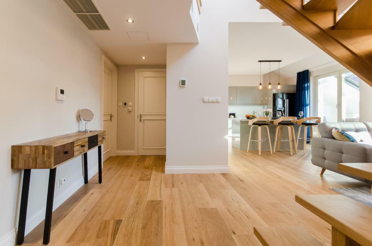 Ferienwohnung Kazimierz Penthouse with private terrace Krakau Exterior foto
