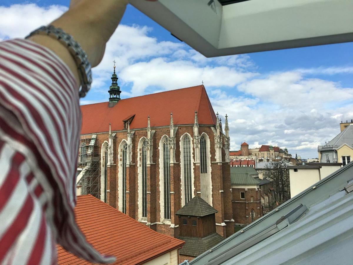 Ferienwohnung Kazimierz Penthouse with private terrace Krakau Exterior foto