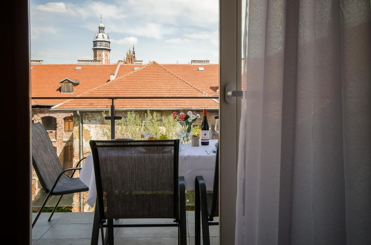 Ferienwohnung Kazimierz Penthouse with private terrace Krakau Exterior foto