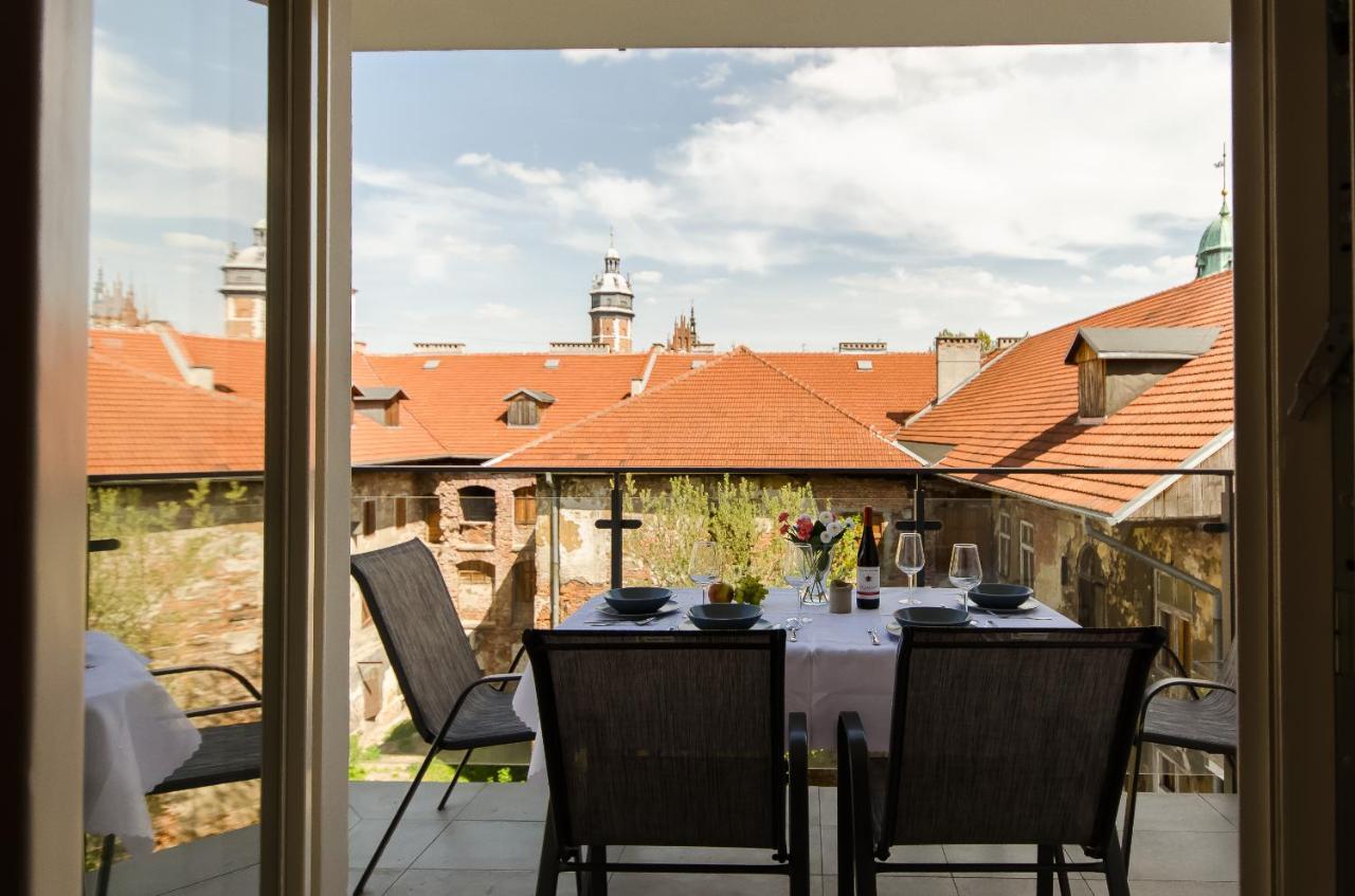 Ferienwohnung Kazimierz Penthouse with private terrace Krakau Exterior foto